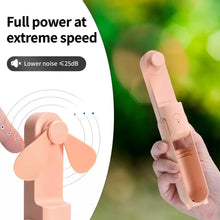 Load image into Gallery viewer, 3-in-1 Foldable Mini Handheld Fan With Built-in Power Bank