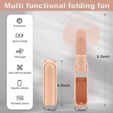 Load image into Gallery viewer, 3-in-1 Foldable Mini Handheld Fan With Built-in Power Bank